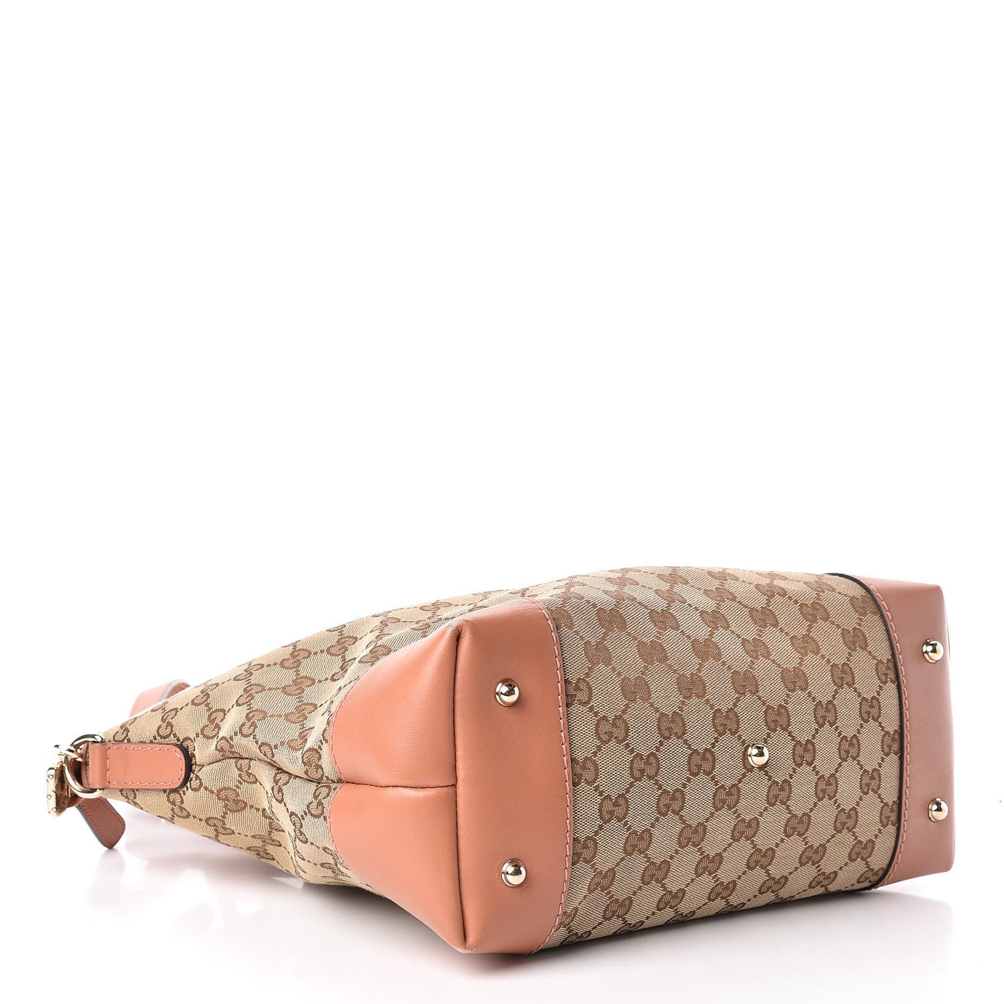 Monogram Heart Bit Charm Top Handle Tote Coral