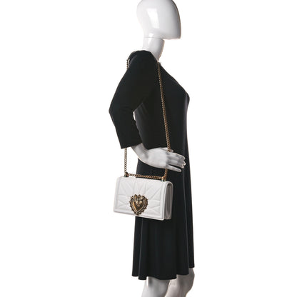 Dolce & Gabbana Calfskin Medium Devotion Crossbody Bag White 2 of 9