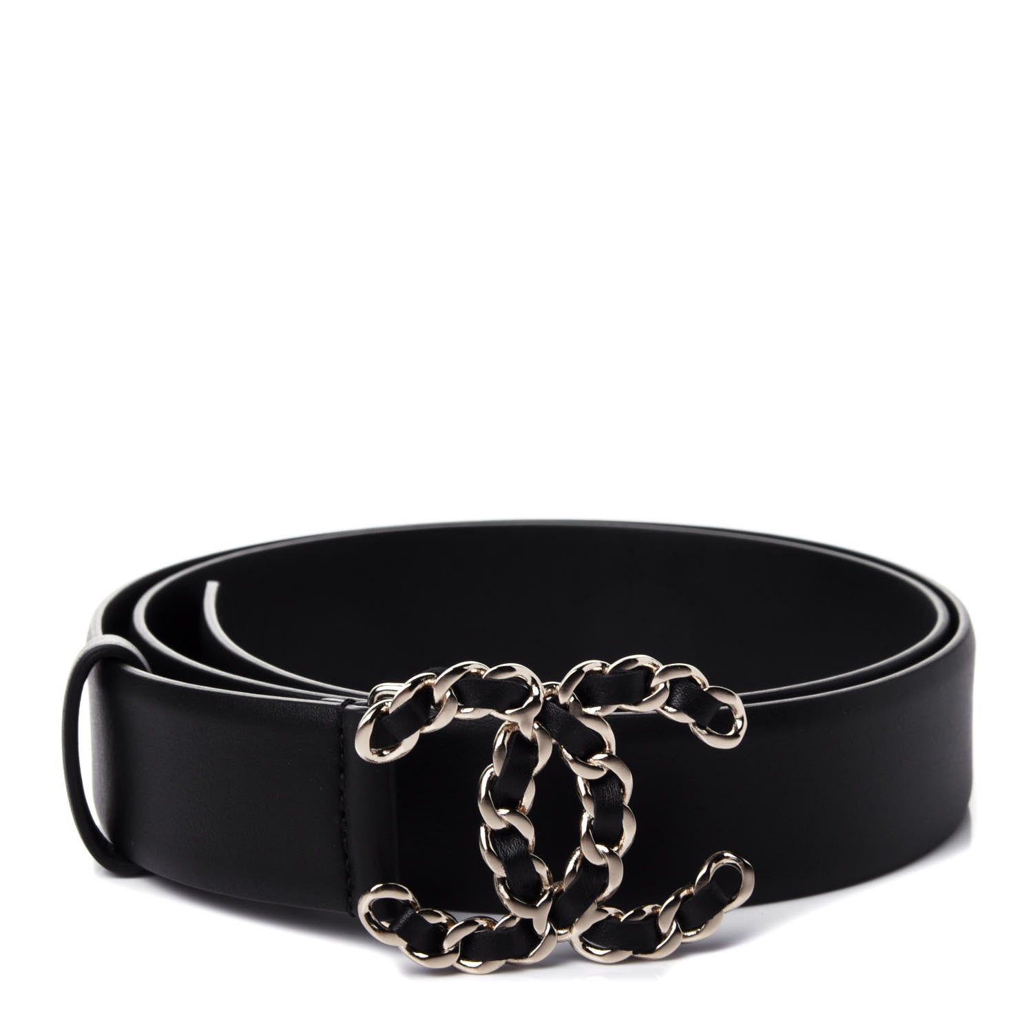 Chanel Lambskin CC Chain Belt 85 34 Black 1 of 4