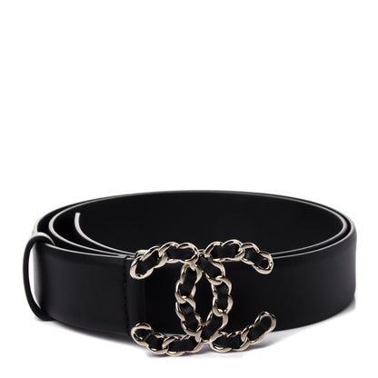 Chanel Lambskin CC Chain Belt 85 34 Black 1 of 4