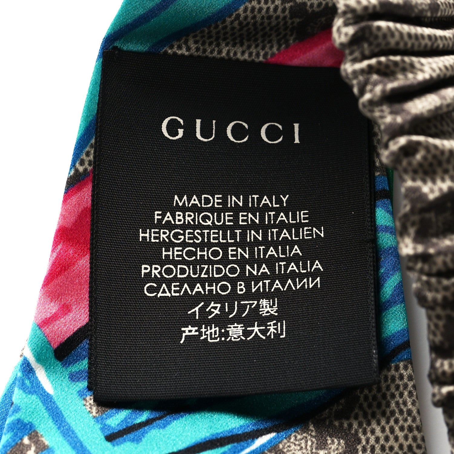 Gucci Silk Monogram Chinese New Year Rooster Print Headband 3 of 4