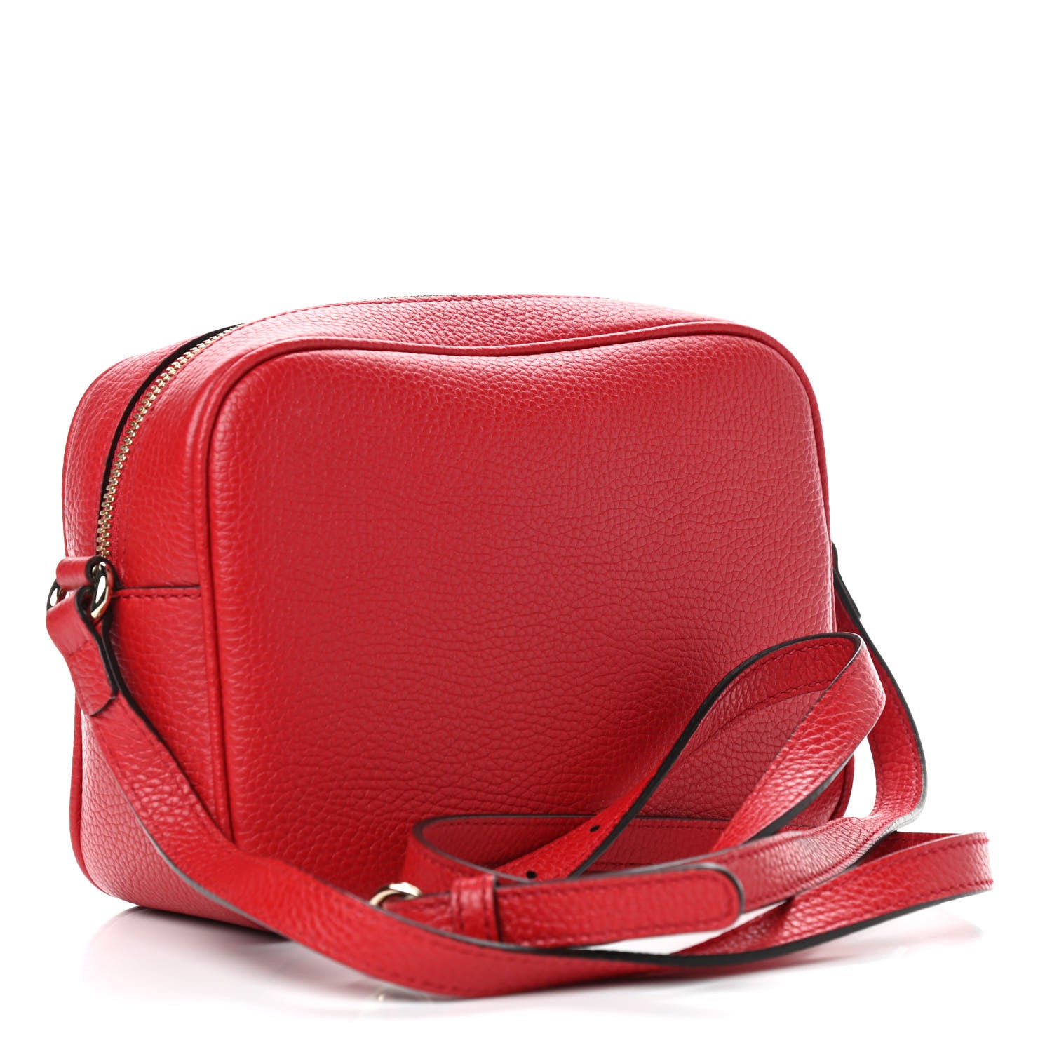 Gucci Pebbled Calfskin Small Soho Disco Bag Tabasco Red 3 of 5