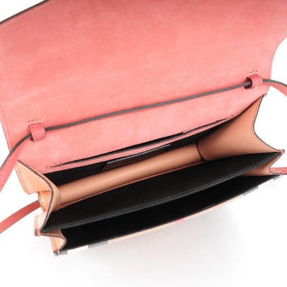 Burberry Derby Calfskin House Check Small Macken Crossbody Bag Copper Pink 5 of 7