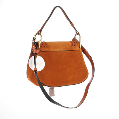 Chloe Suede Braided Medium Hudson Double Carry Shoulder Bag Caramel 3 of 7