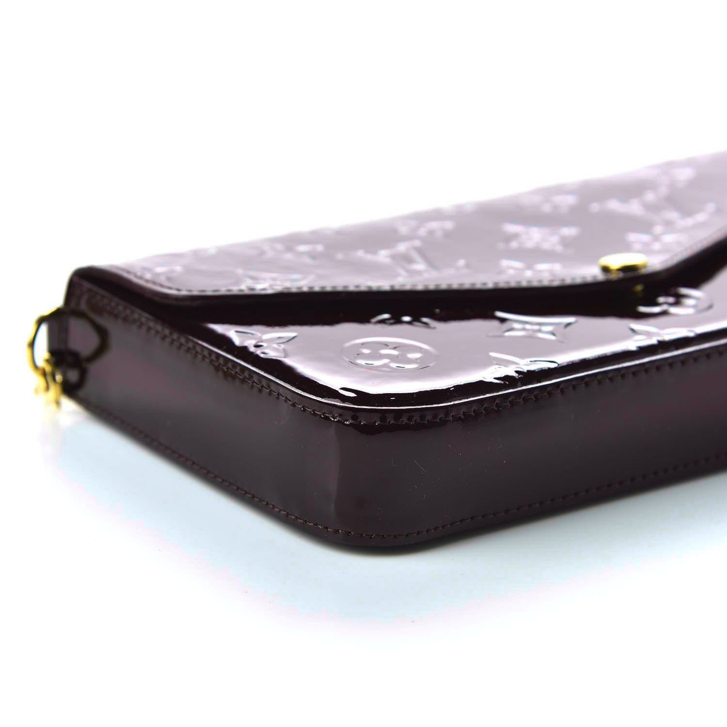 Louis Vuitton Vernis Pochette Felicie Chain Wallet Amarante 6 of 10
