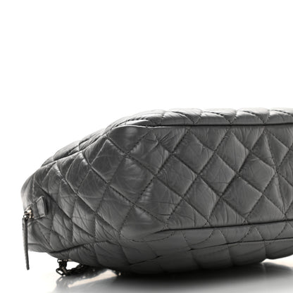 Chanel Aged Calfskin Quilted Large Reissue Camera Case Grey 9 of 15