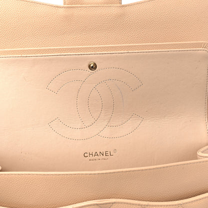 Chanel Caviar Quilted Jumbo Double Flap Beige Clair 10 of 17