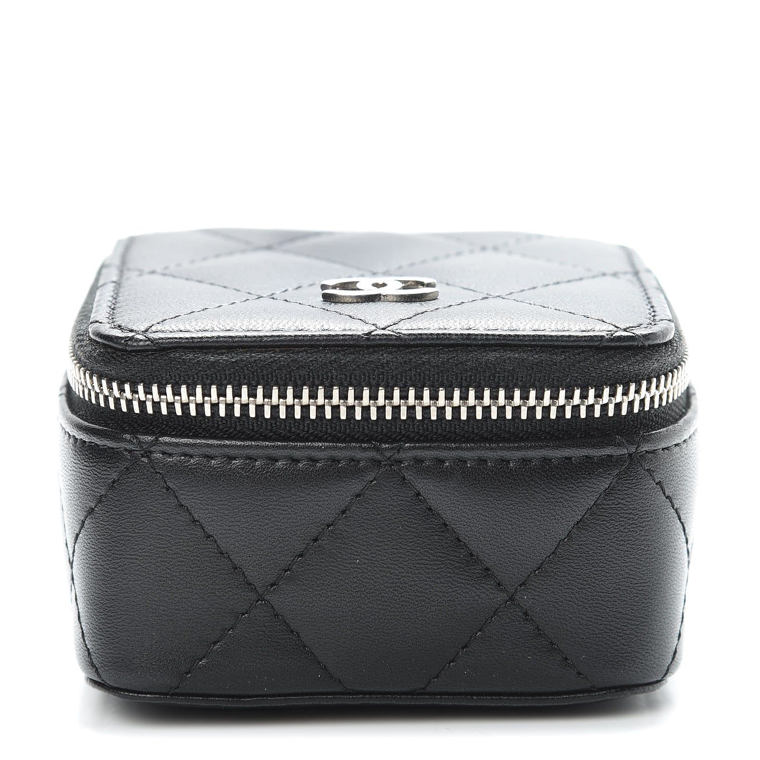 Chanel Lambskin Quilted Jewelry Travel Case Black 1 of 8