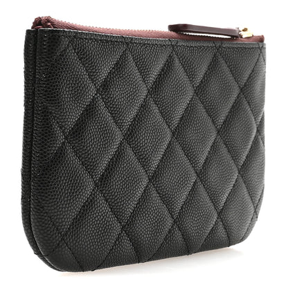 Chanel Caviar Quilted Small Cosmetic Case Black 3 of 8