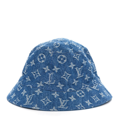 Louis Vuitton Monogram Denim Transformable Bob Bucket Hat 60 Blue 4 of 15