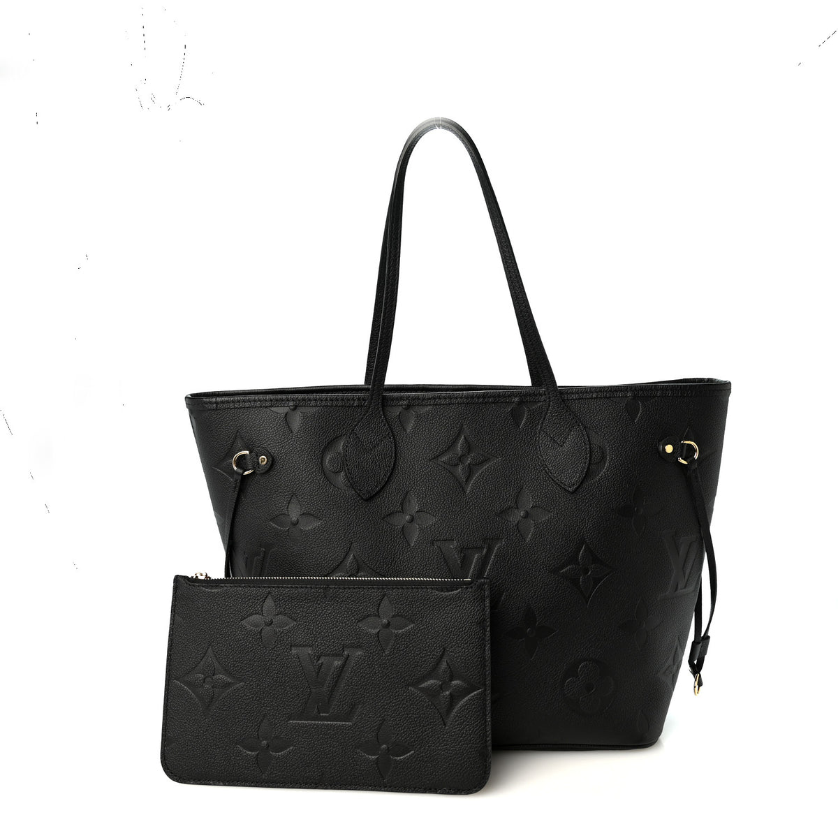 Louis Vuitton Empreinte Monogram Giant Neverfull MM Black 3 of 11