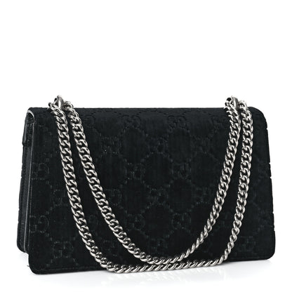 Gucci Velvet GG Monogram Small Dionysus Shoulder Bag Black 3 of 12