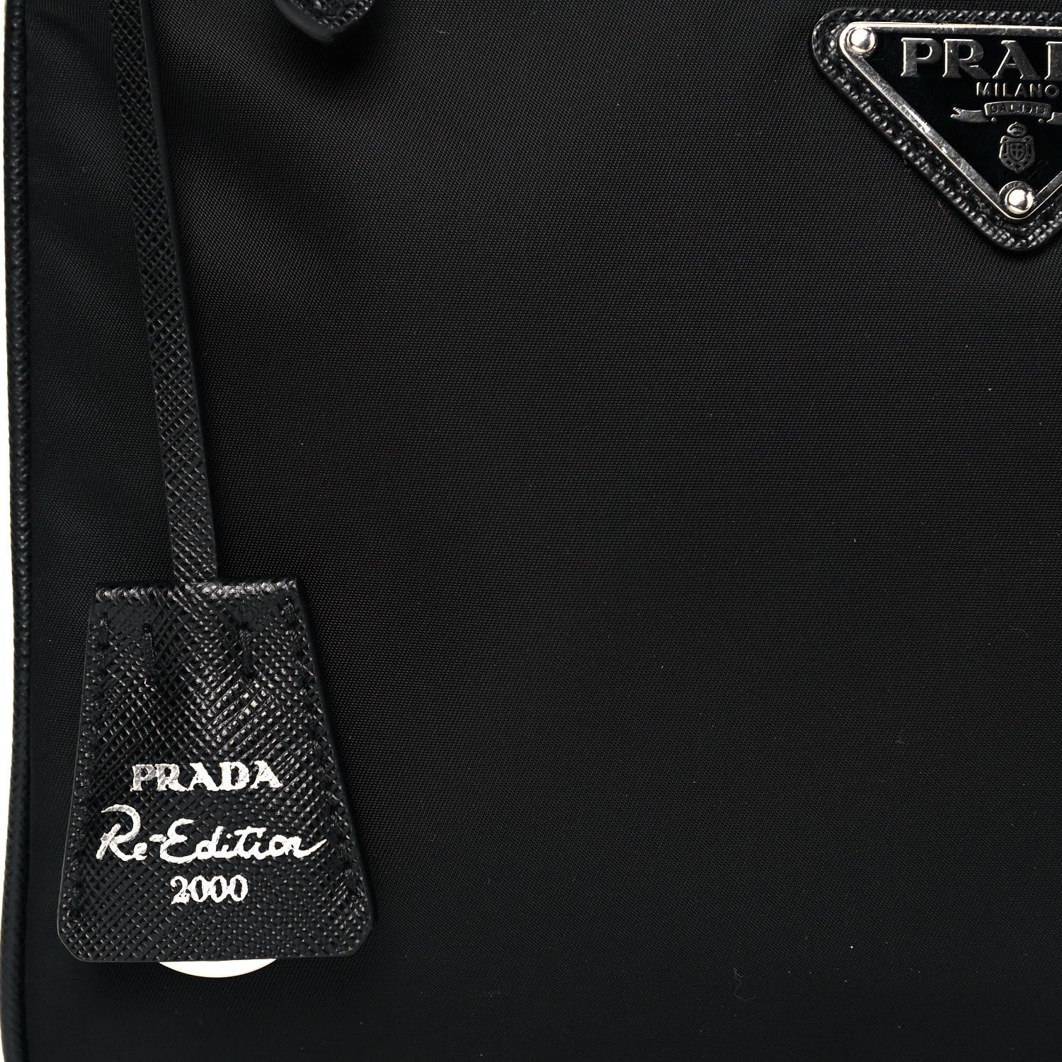 Prada Re-Nylon Saffiano Re-Edition 2000 Double Zip Crossbody Bag Black 8 of 12