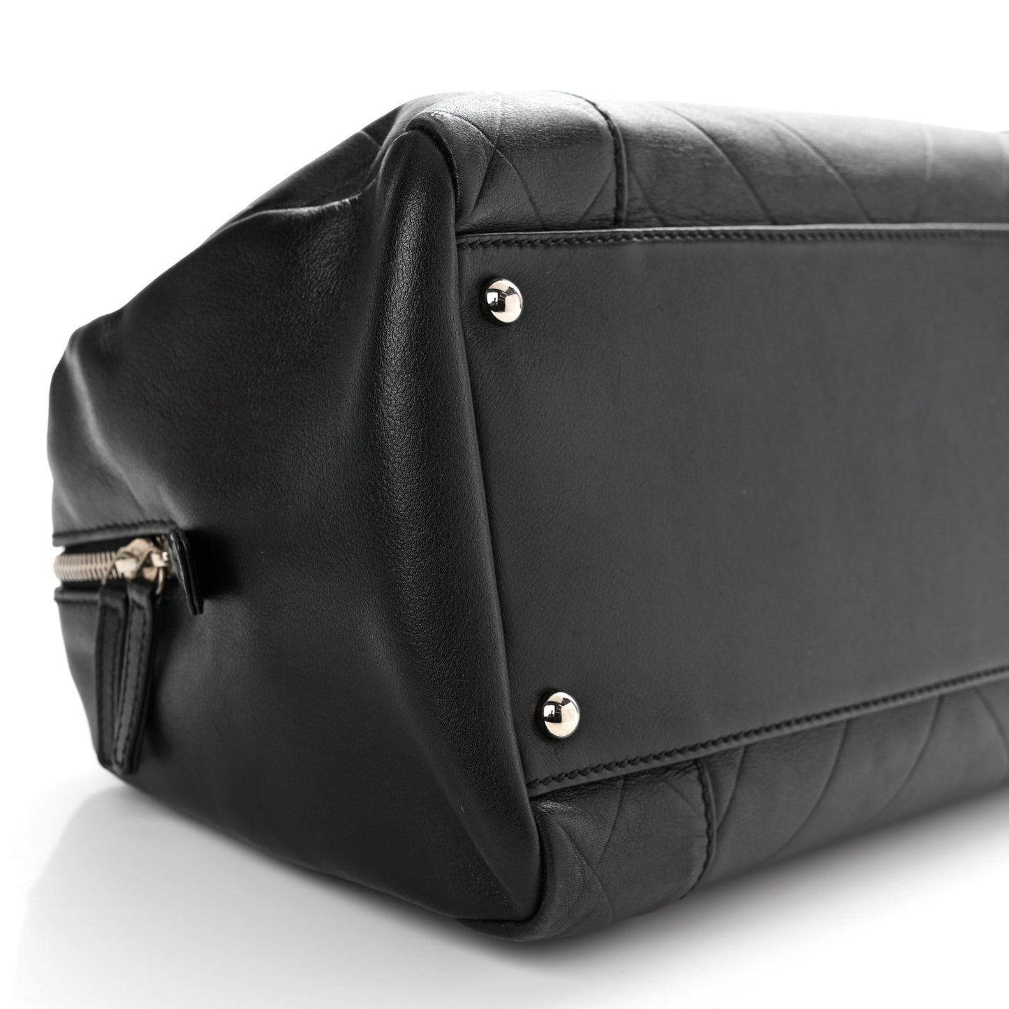 Calfskin Chevron CC All Day Long Boston Black