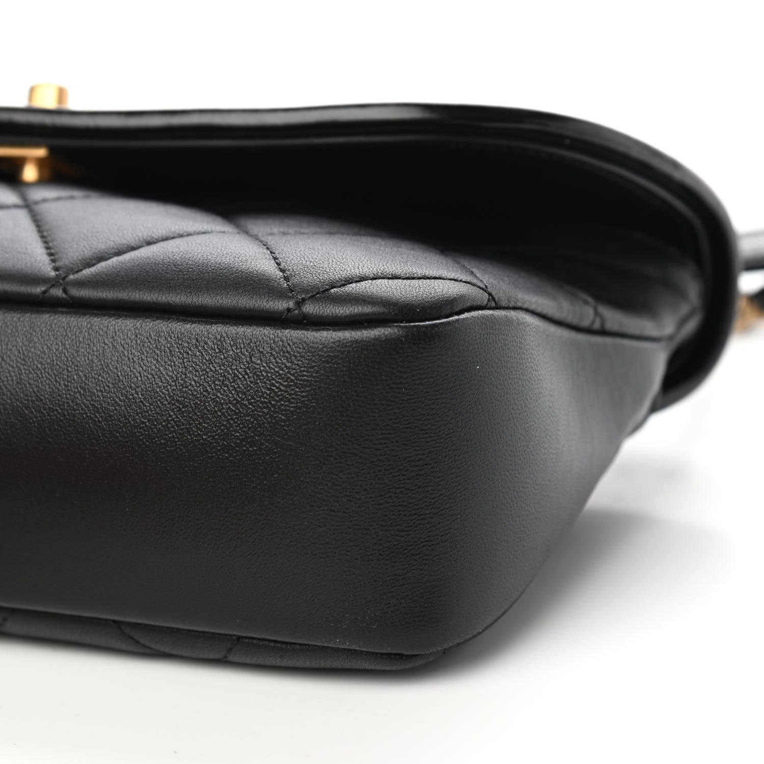 Chanel Lambskin Quilted Small La Parisienne Top Handle Flap Black 9 of 11