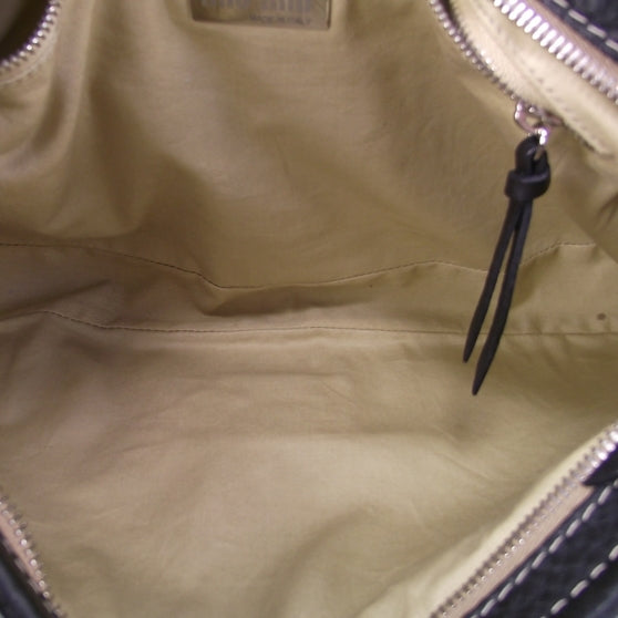 Leather Small Shoulder Bag Black