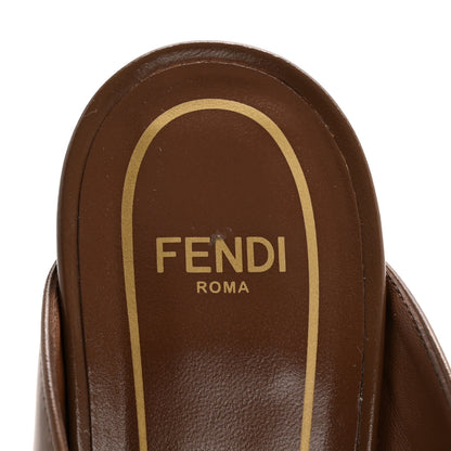Fendi Lambskin Filo 95mm Sandals 39 Gianduia 8 of 9