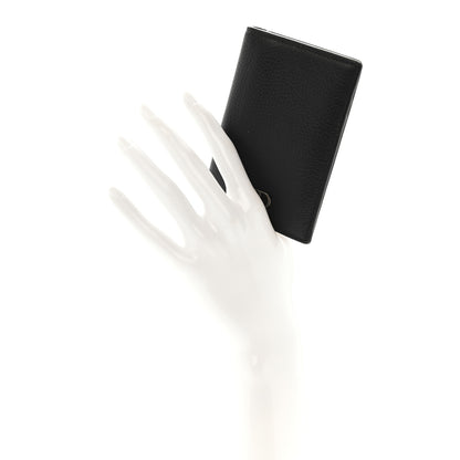 Christian Dior Grained Calfskin Icon Vertical Bifold Card Holder Black 2 of 11