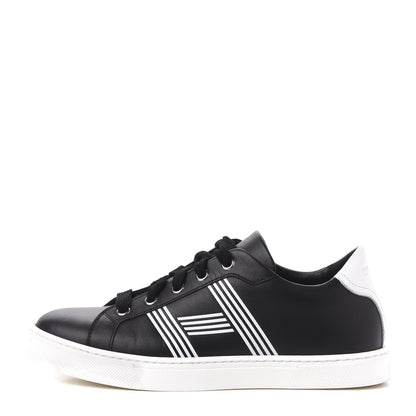 Hermes Calfskin Womens Advantage Sneakers 36 Black White 1 of 11
