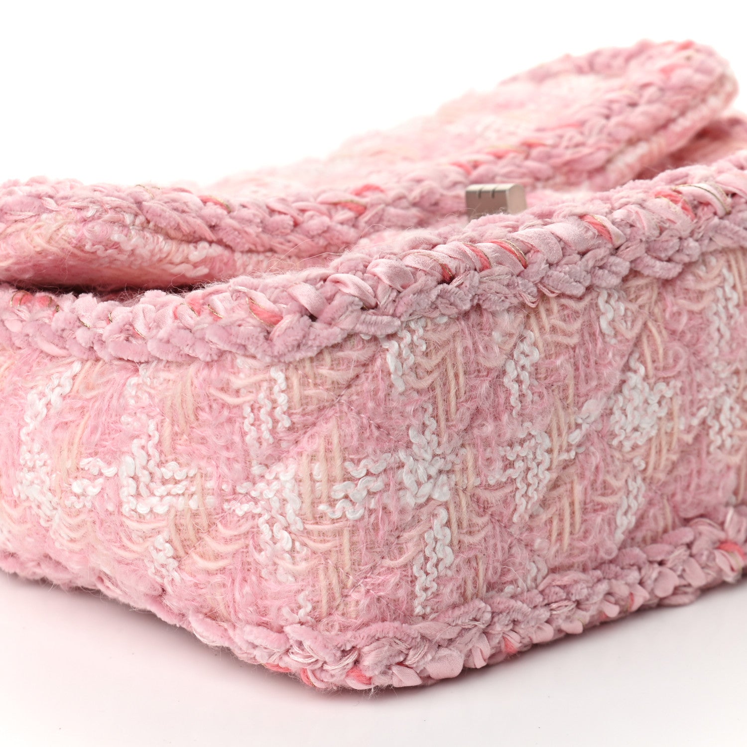 Chanel Tweed Braid Mini Reissue Square Flap Pink 7 of 8