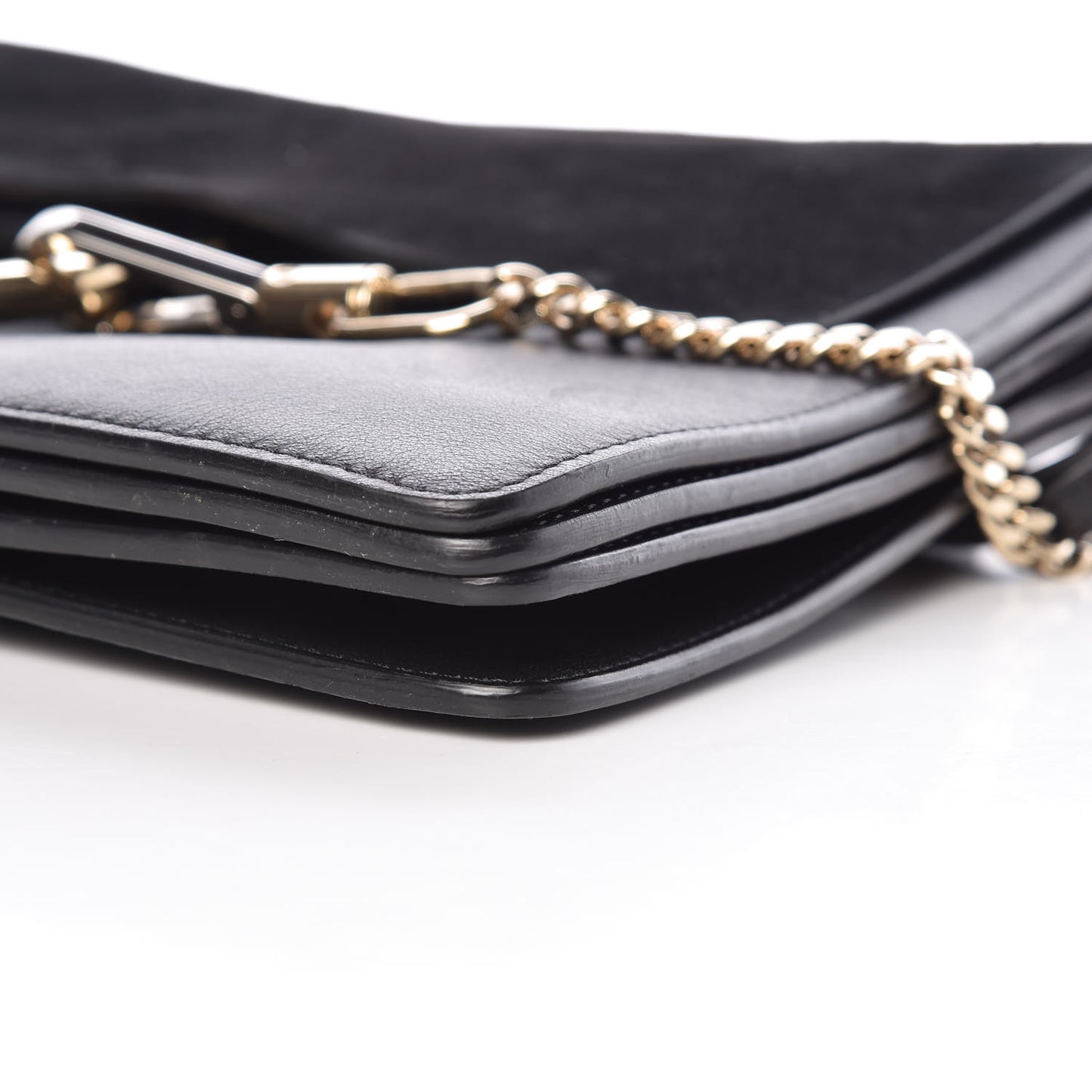 Suede Calfskin Medium Faye Shoulder Bag Black