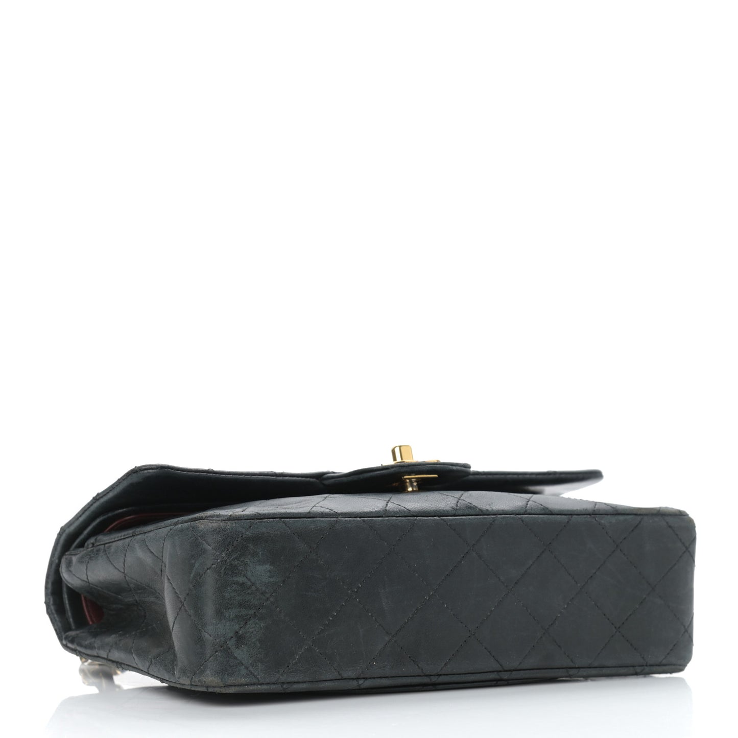 Lambskin Quilted Small Double Flap Black
