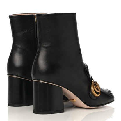 Gucci Malaga Kid GG Marmont Fringe 75mm Ankle Boots 36.5 Black 5 of 23
