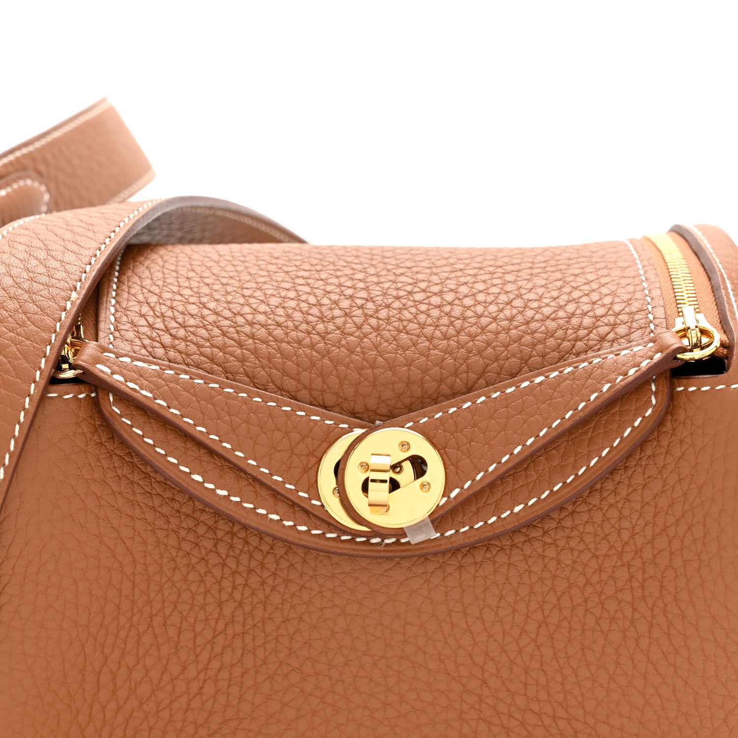 Hermes Taurillon Clemence Mini Lindy 20 Gold 8 of 10