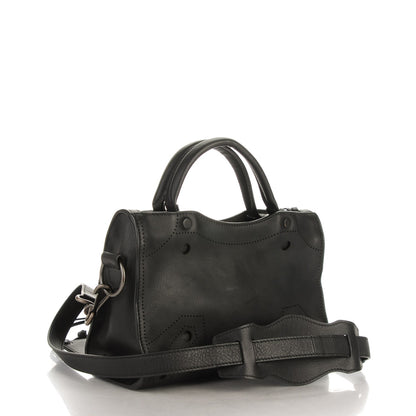 Balenciaga Veau Soyeux Perforated Blackout Hardware Mini City Black 3 of 7