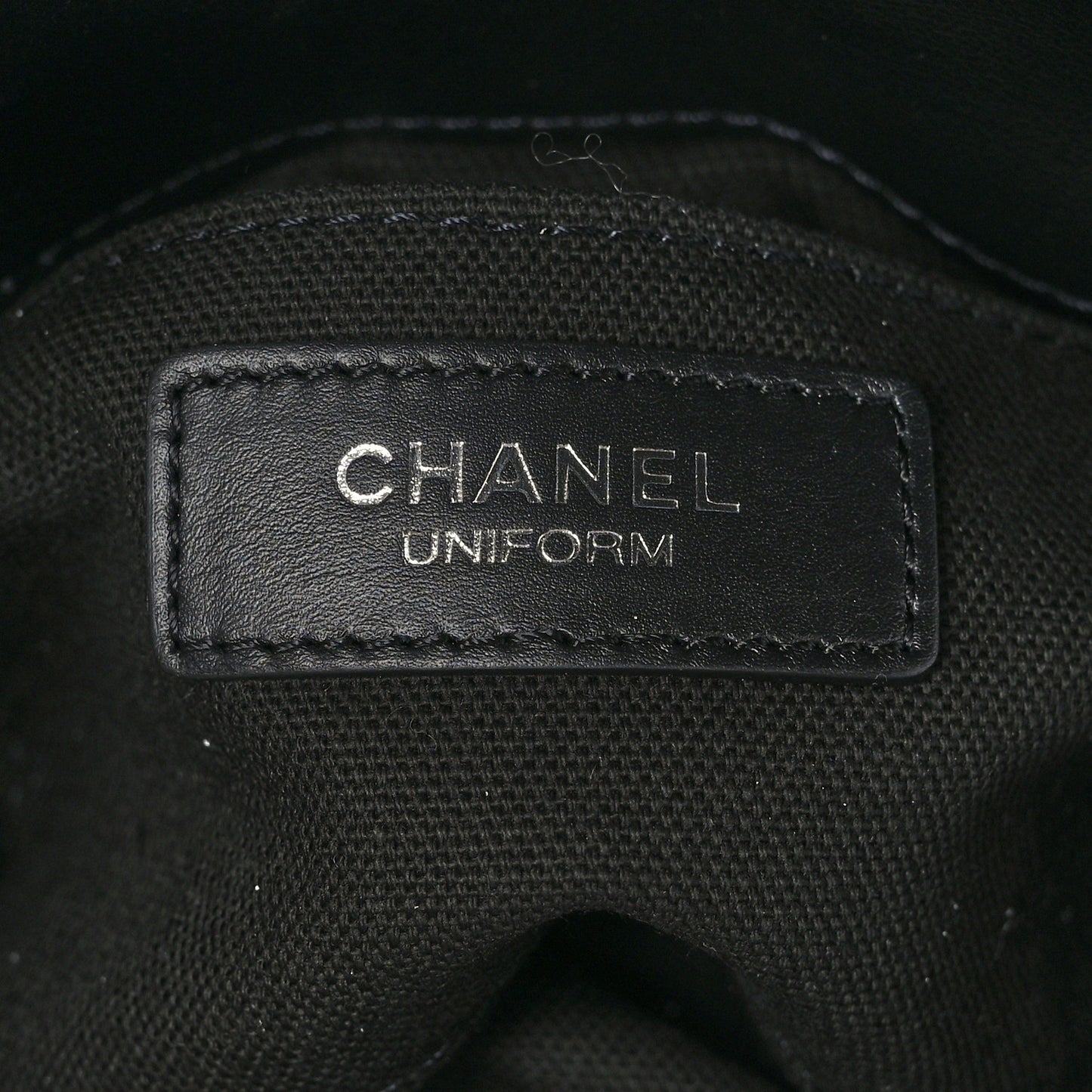 Calfskin Quilted CC Uniform Flap Belt Bag Black