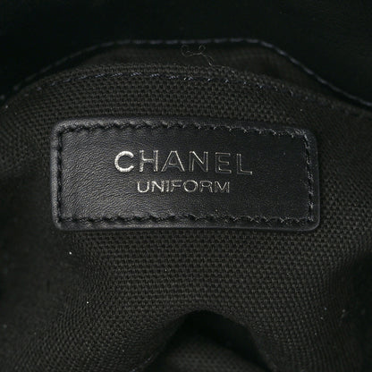 Chanel Calfskin Quilted CC Uniform Flap Belt Bag Black 5 of 8