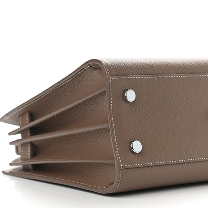 Saint Laurent Grained Calfskin Topstich Baby Sac De Jour Taupe 8 of 9