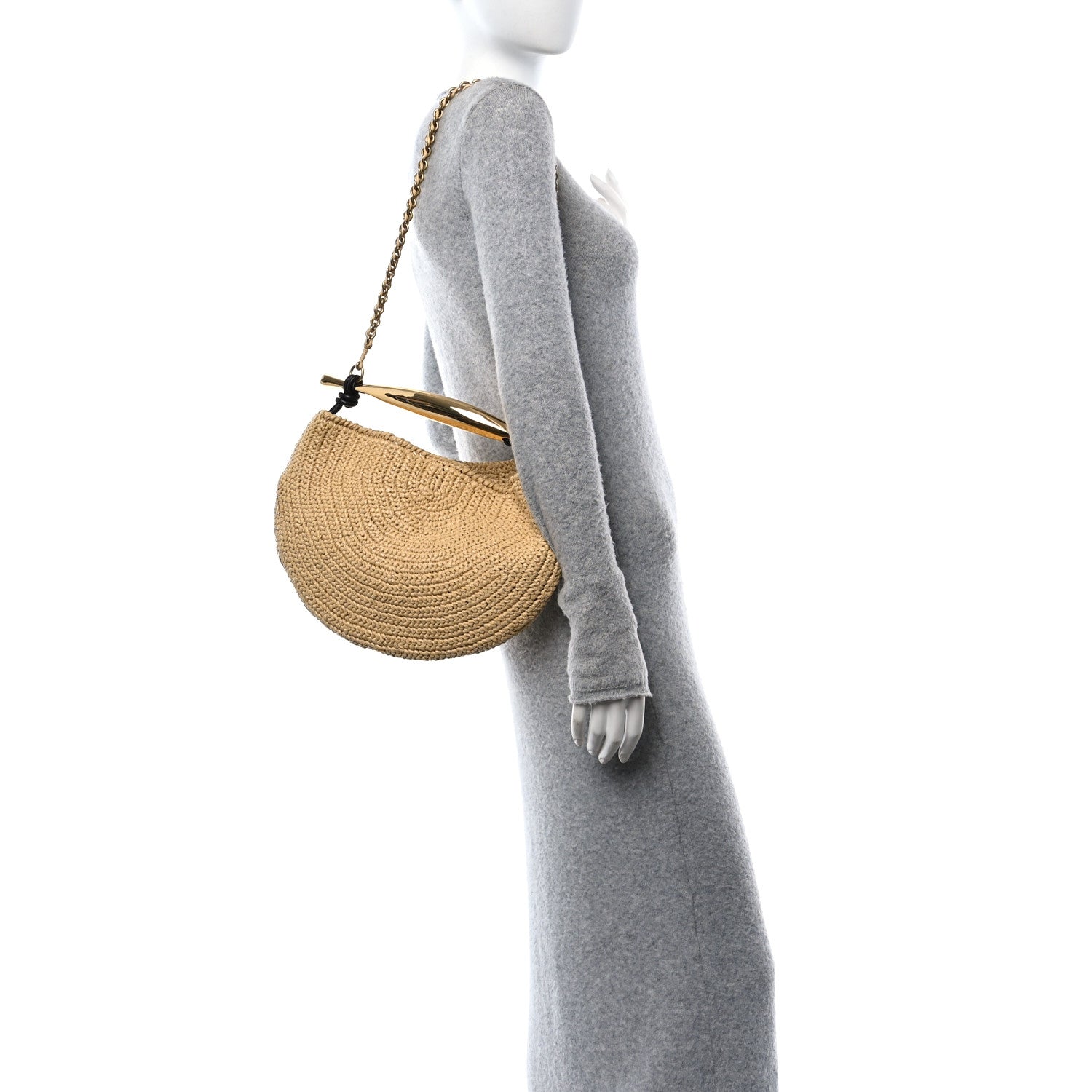 Bottega Veneta Raffia Crochet Sardine With Chain Bag Natural Fondant 3 of 11
