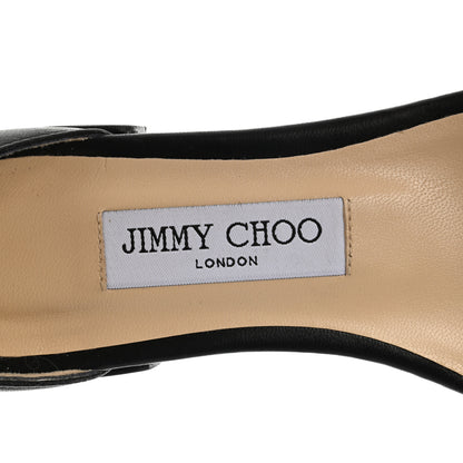 Jimmy Choo Nappa Plexi Jaimie Flat Sandals 35.5 Black 7 of 9