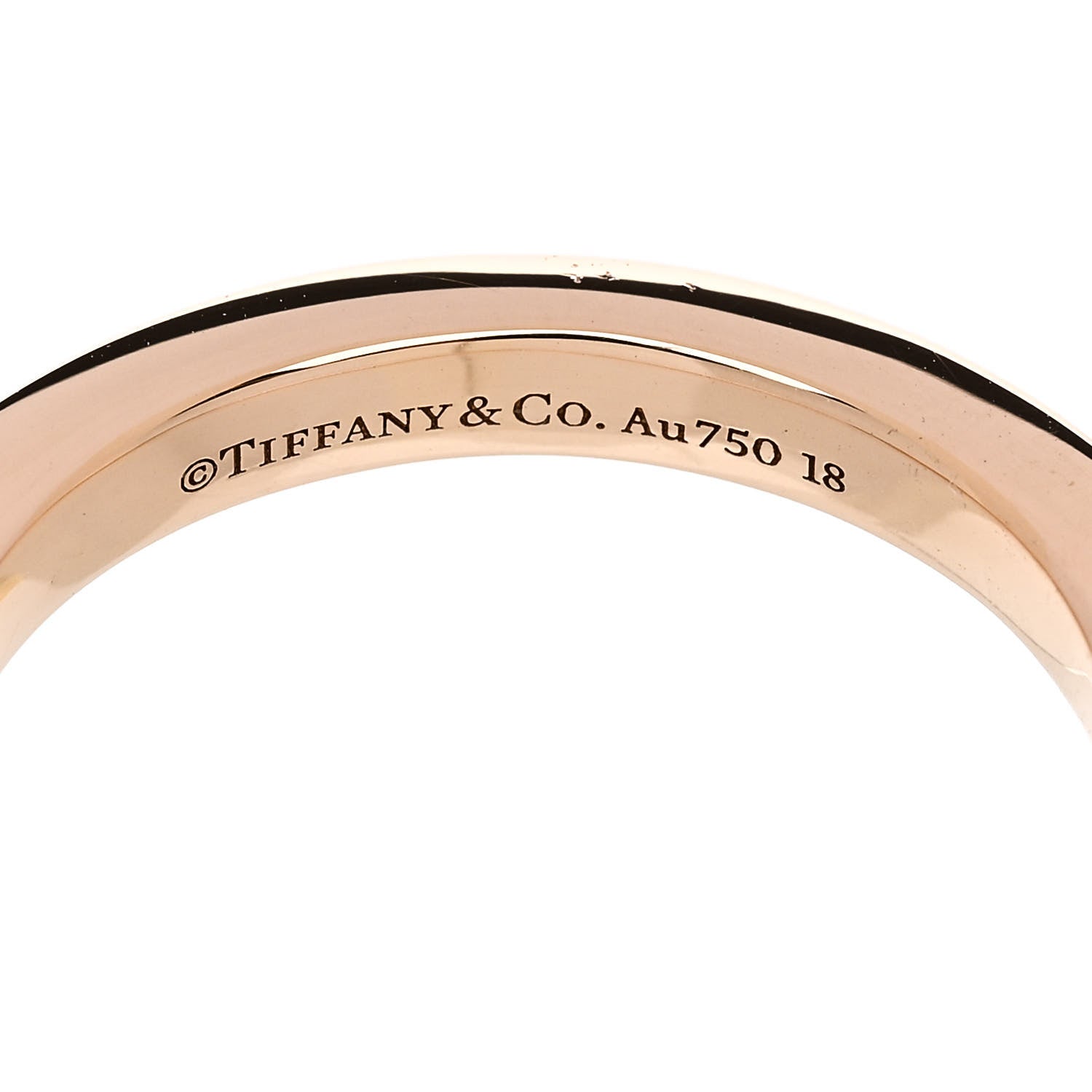 Tiffany 18K Rose Gold Lock Ring 65 11 4 of 4