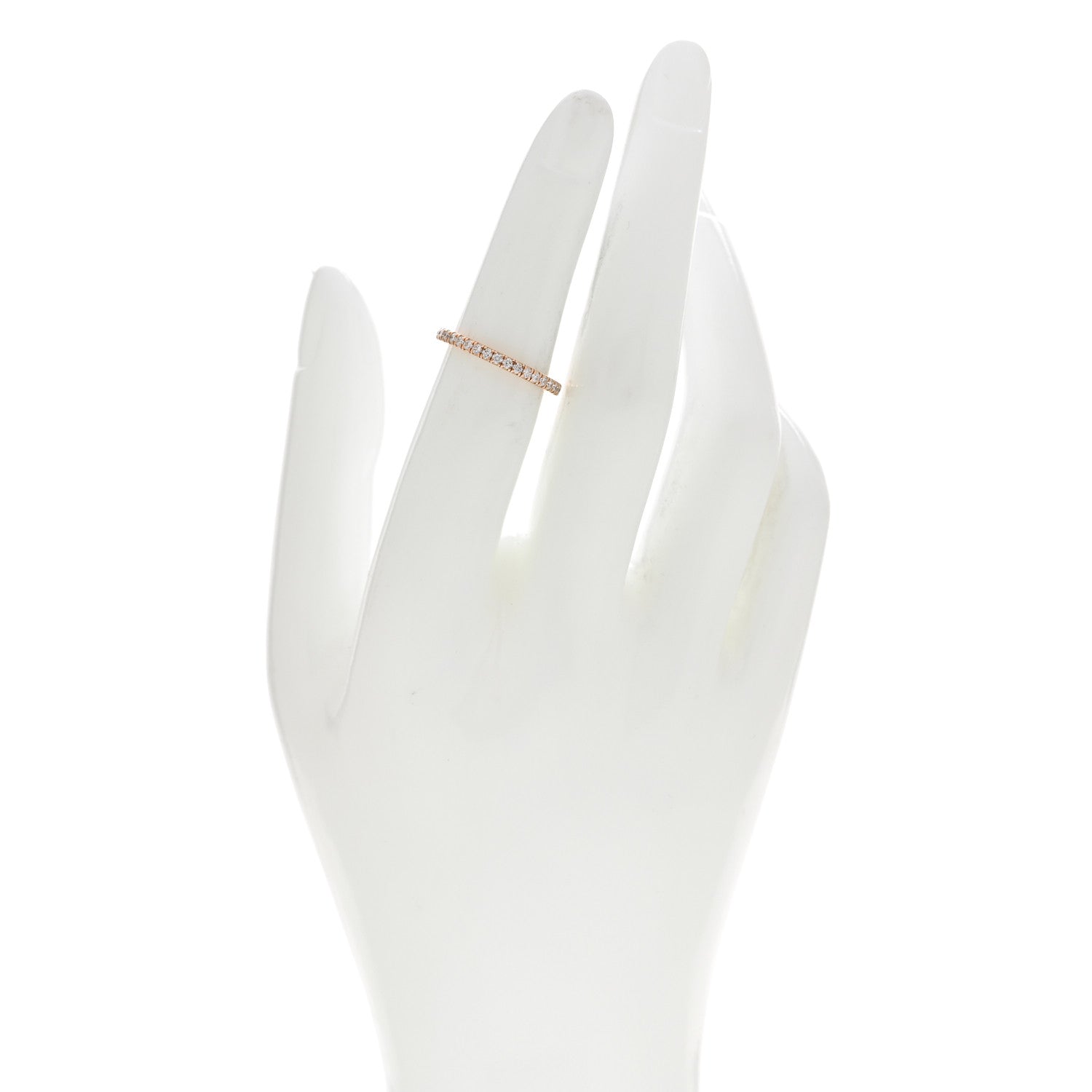 Cartier 18K Pink Gold Diamond 2mm Étincelle de Cartier Wedding Band Ring 50 5.25 2 of 4