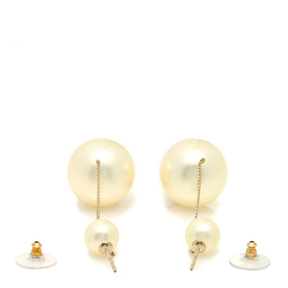 Chanel Pearl CC Chain Drop Earrings Gold 3 of 4