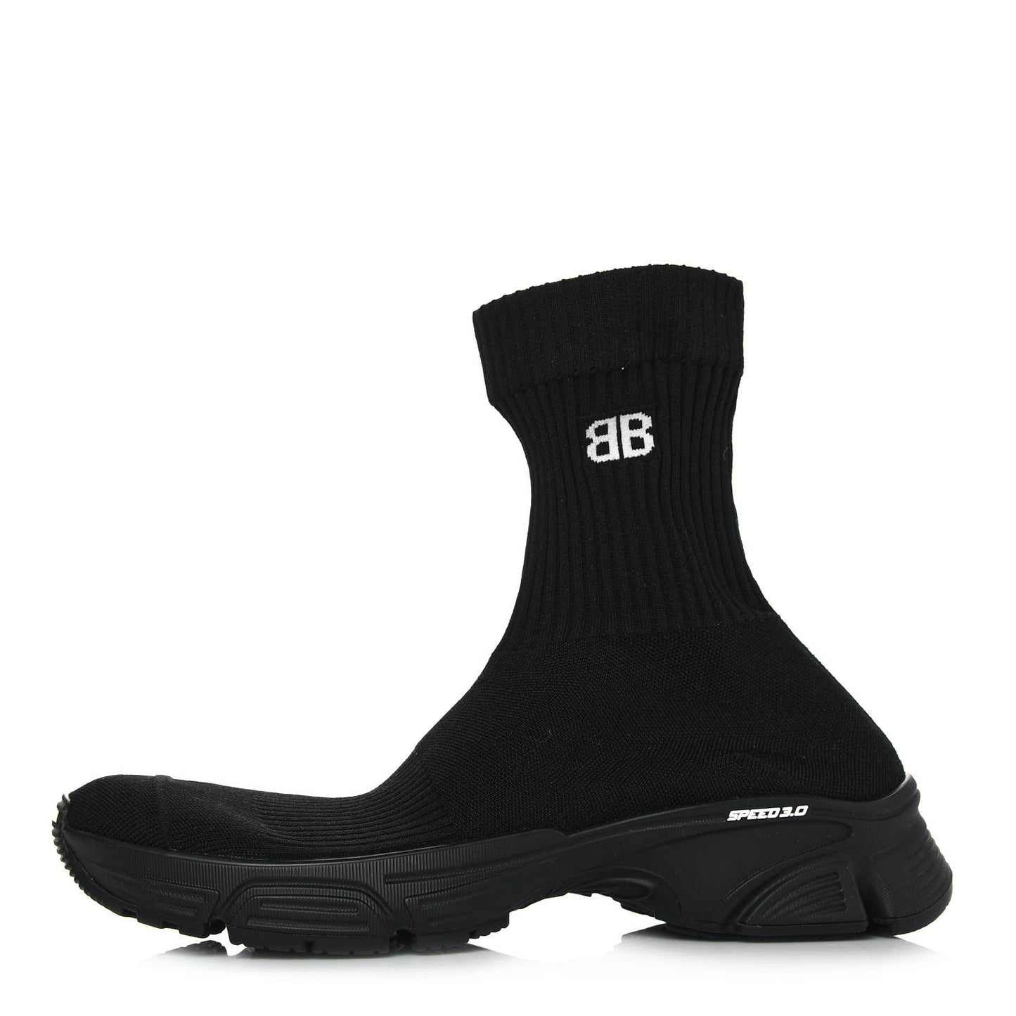 Technical Ribbed 3D Recycled Knit Womens Speed 3.0 Sneakers 40 Monocolor Black