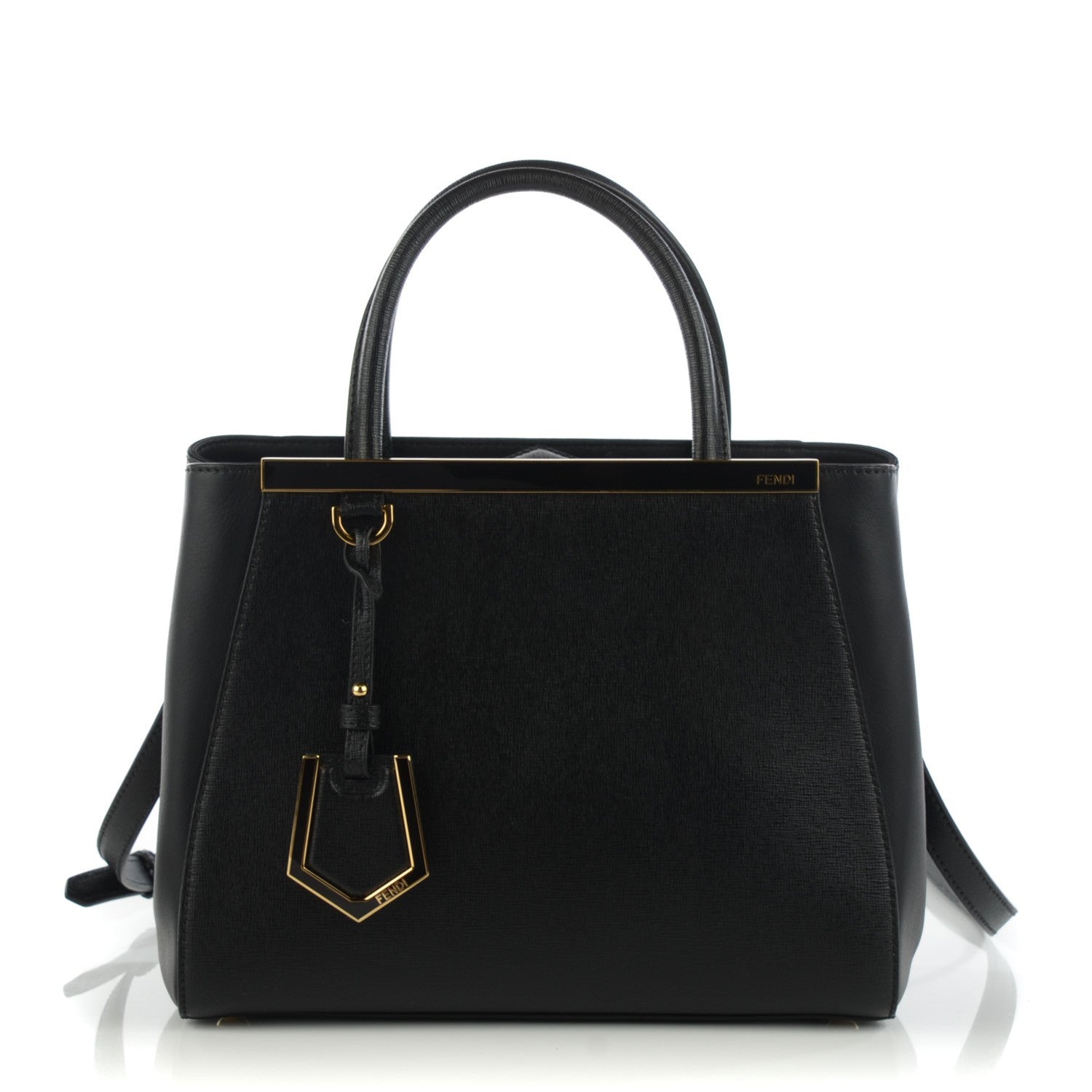 Fendi Vitello Elite Petite 2Jours Tote Black 1 of 8