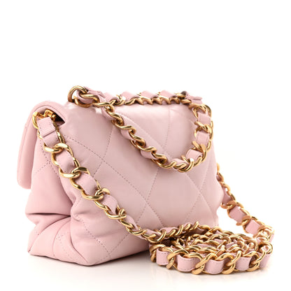 Chanel Lambskin Quilted Small Chain Top Handle Flap Rose Clair 3 of 12
