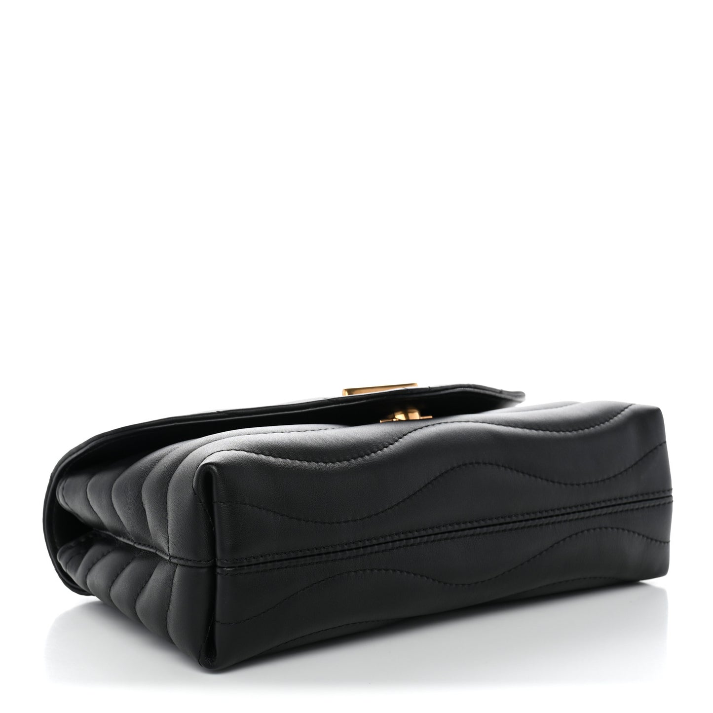 Calfskin LV New Wave Chain Bag Black
