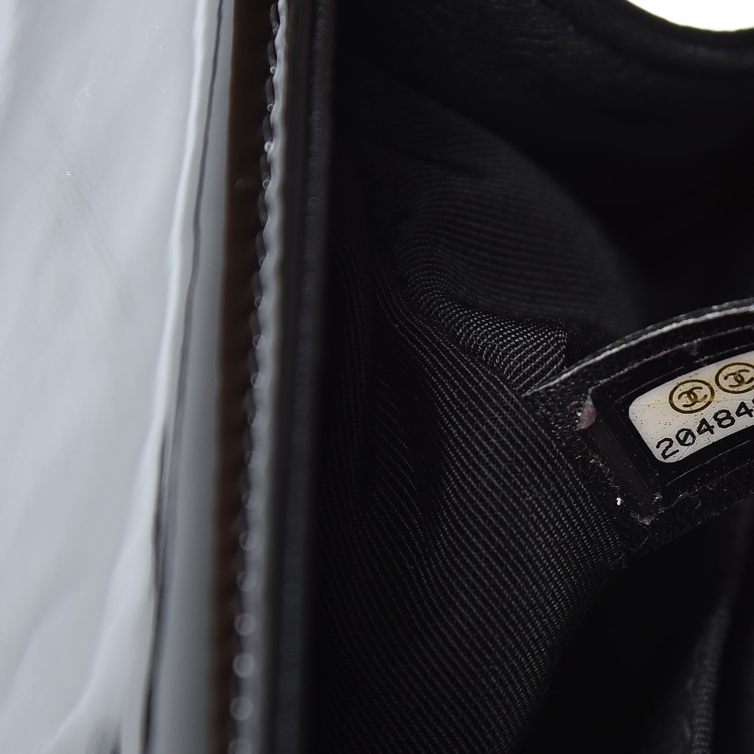 Chanel Patent Calfskin Quilted Medium Plexiglass Boy Flap Black 7 of 7