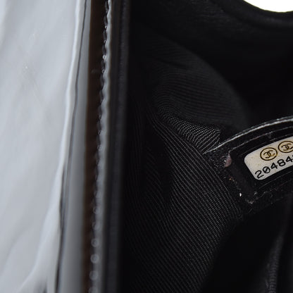 Chanel Patent Calfskin Quilted Medium Plexiglass Boy Flap Black 7 of 7