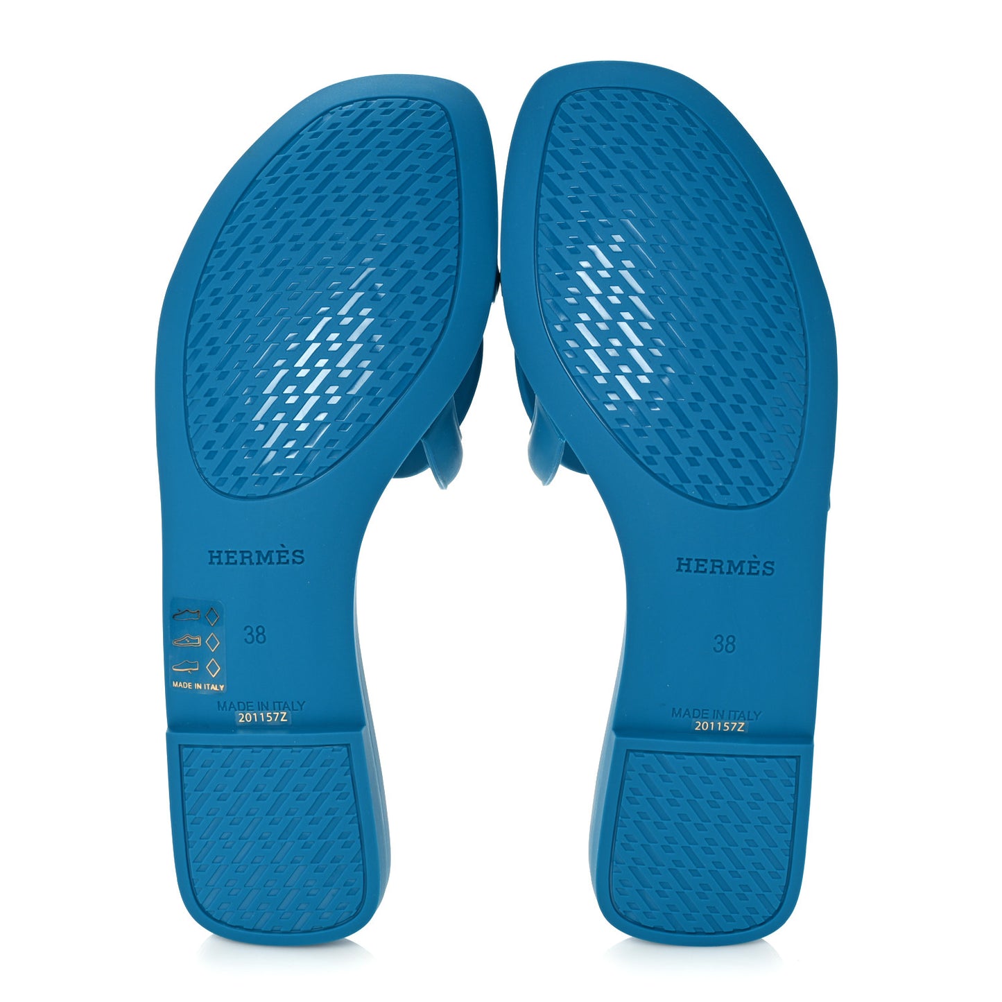 Rubber Aloha Sandals 38 Bleu Vif