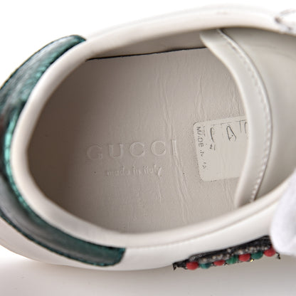 Gucci Calfskin Web Studded Womens Arrow Ace Sneakers 35.5 White 7 of 17