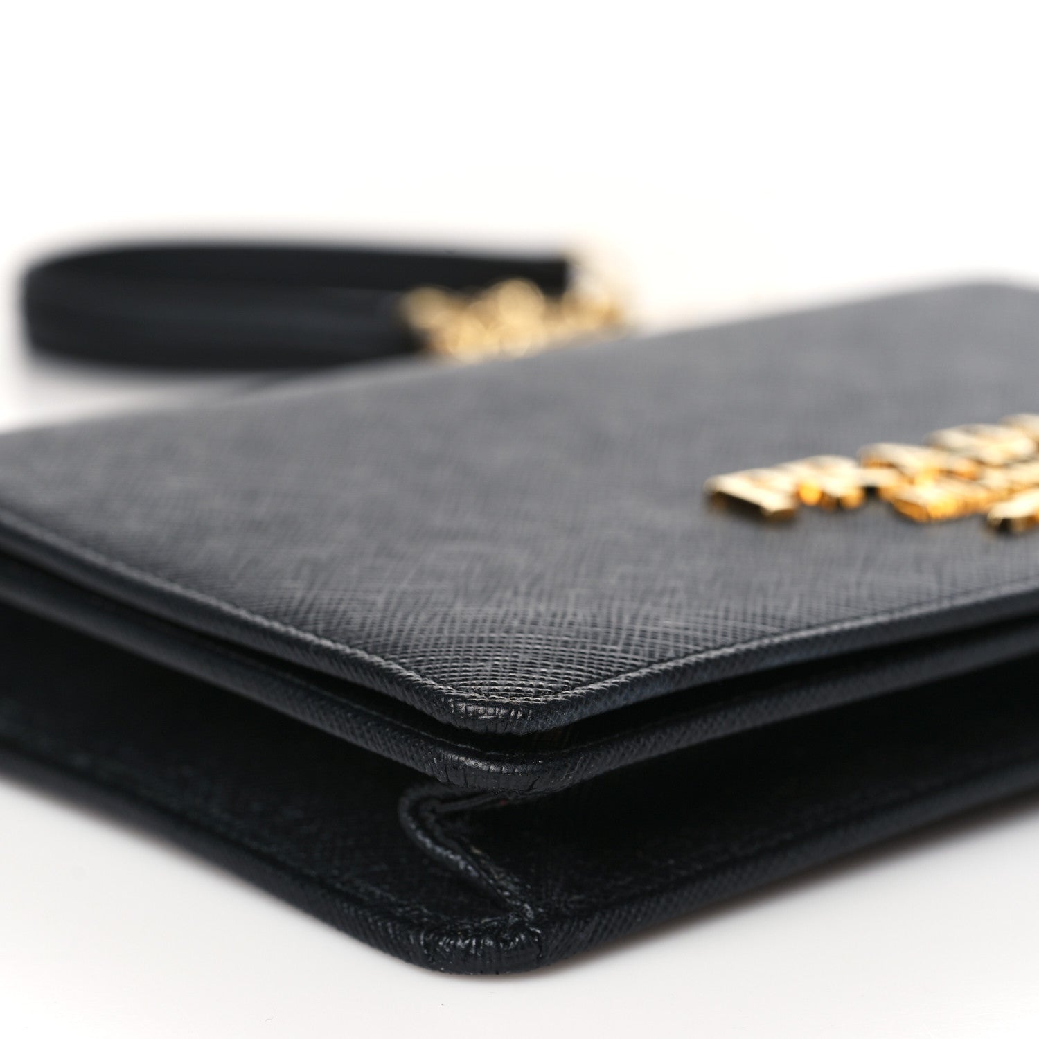 Prada Saffiano Lux Mini Crossbody Bag Black 7 of 10