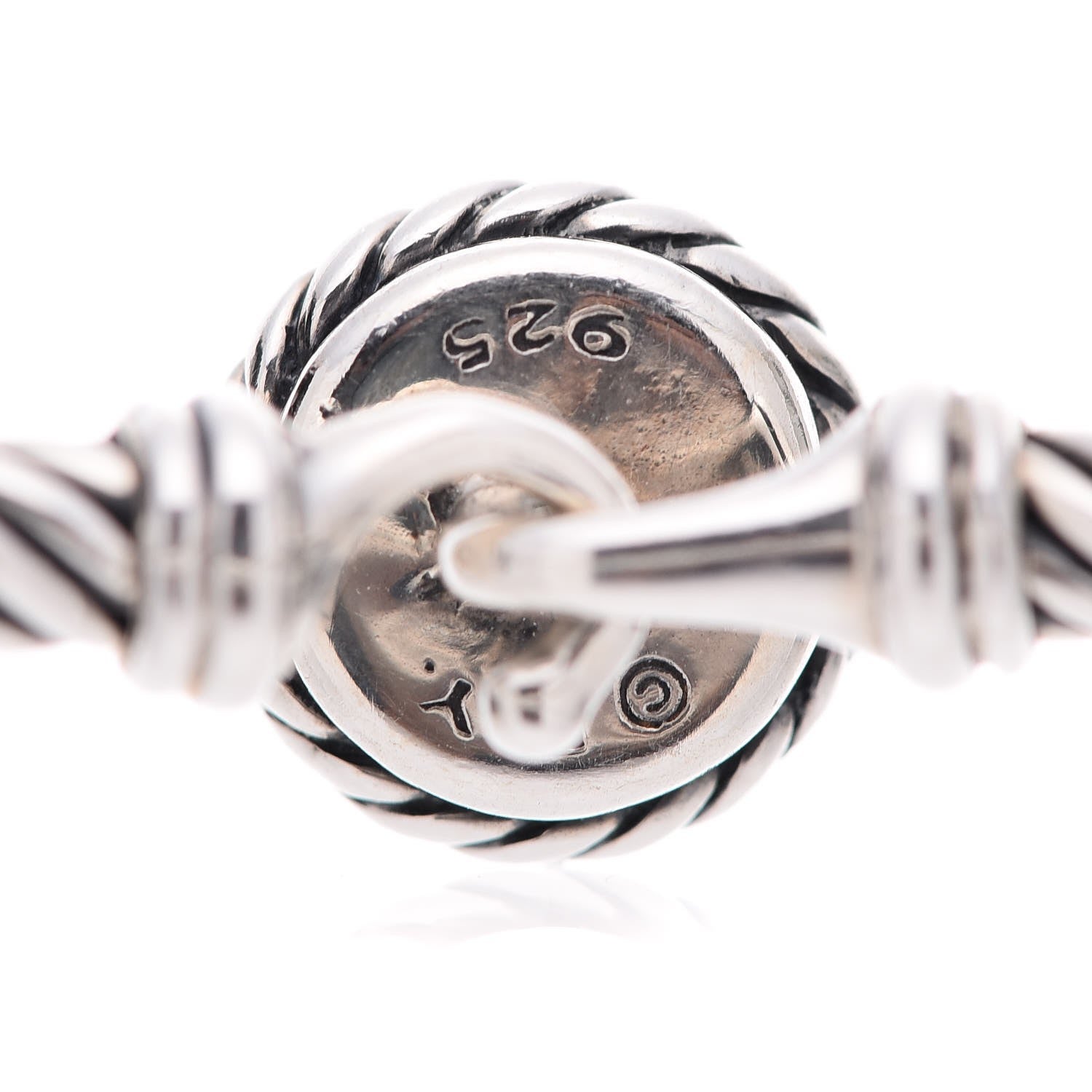 David Yurman Sterling Silver Onyx 3mm Chatelaine Bracelet 5 of 5