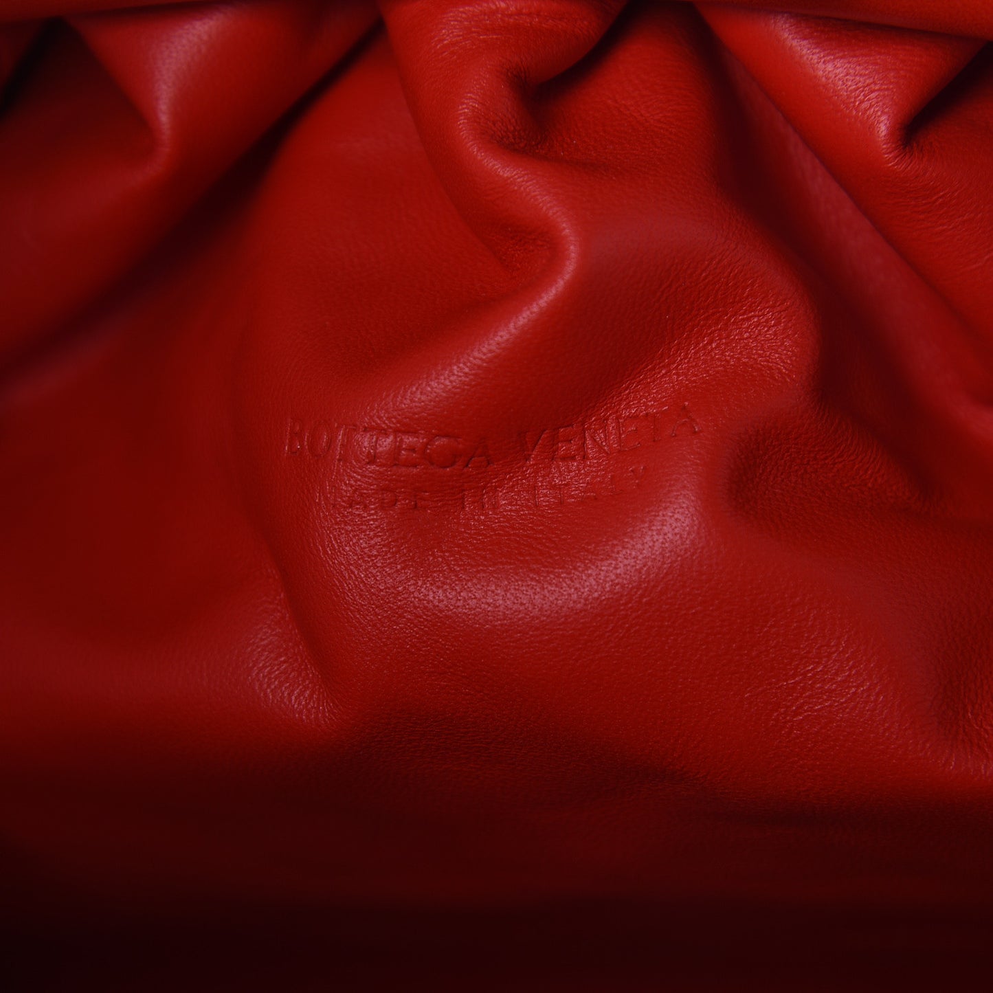 Nappa Maxi Intrecciato The Pouch Oversized Clutch Bright Red