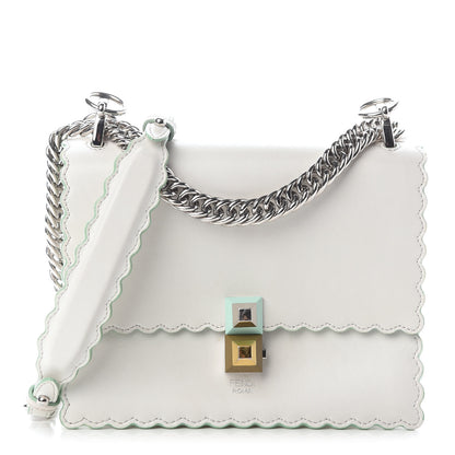 Fendi Vitello Liberty Scalloped Studded Small Kan I Shoulder Bag White 1 of 12