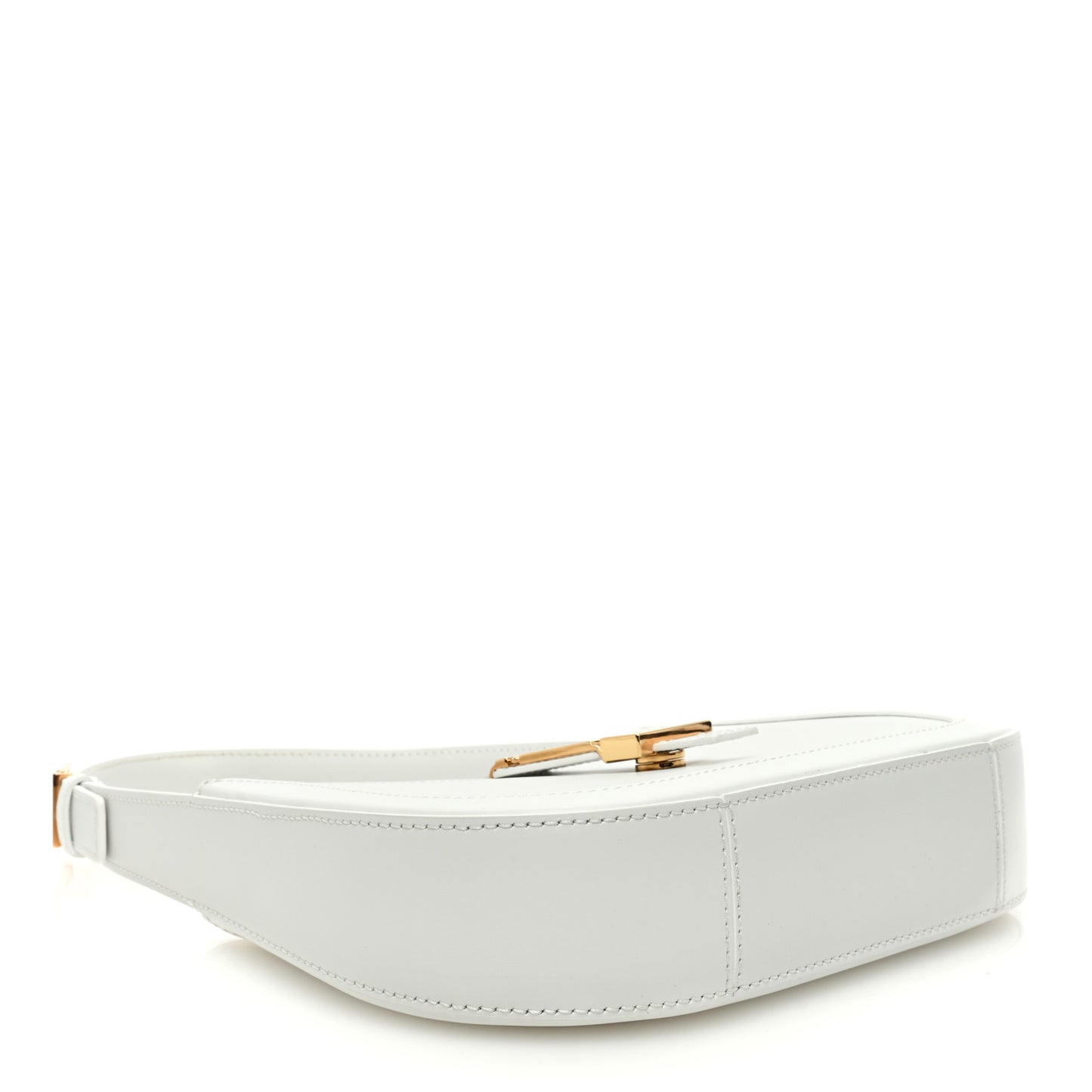 Calfskin Small Greca Goddess Hobo White